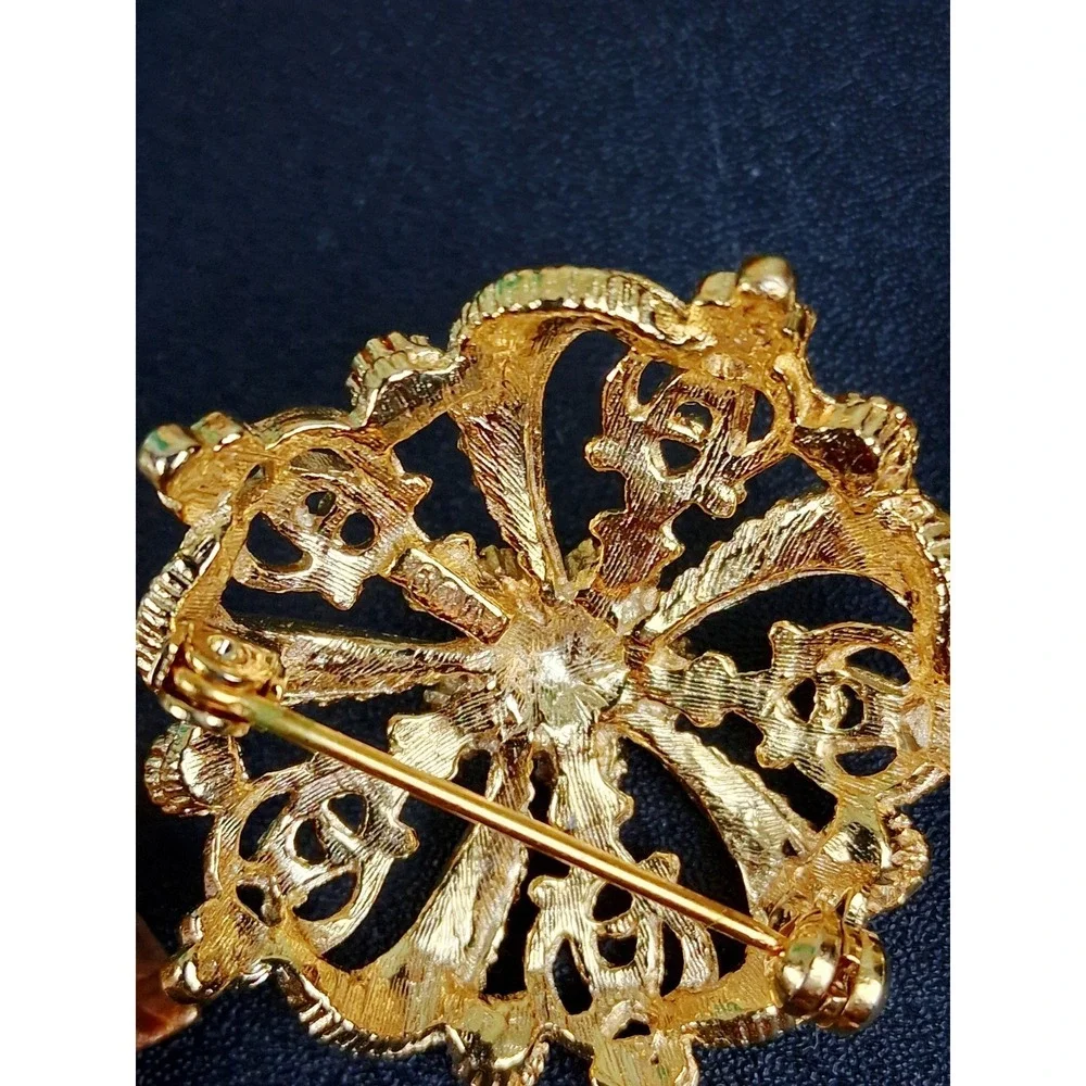 Lot Of 17 Vintage & Modern Brooches Filigree Enamel Bird Silver Gold Tone Floral - Picture 5 of 16